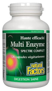 NATURAL FACTORS Suppléments Multi enzyme 120caps