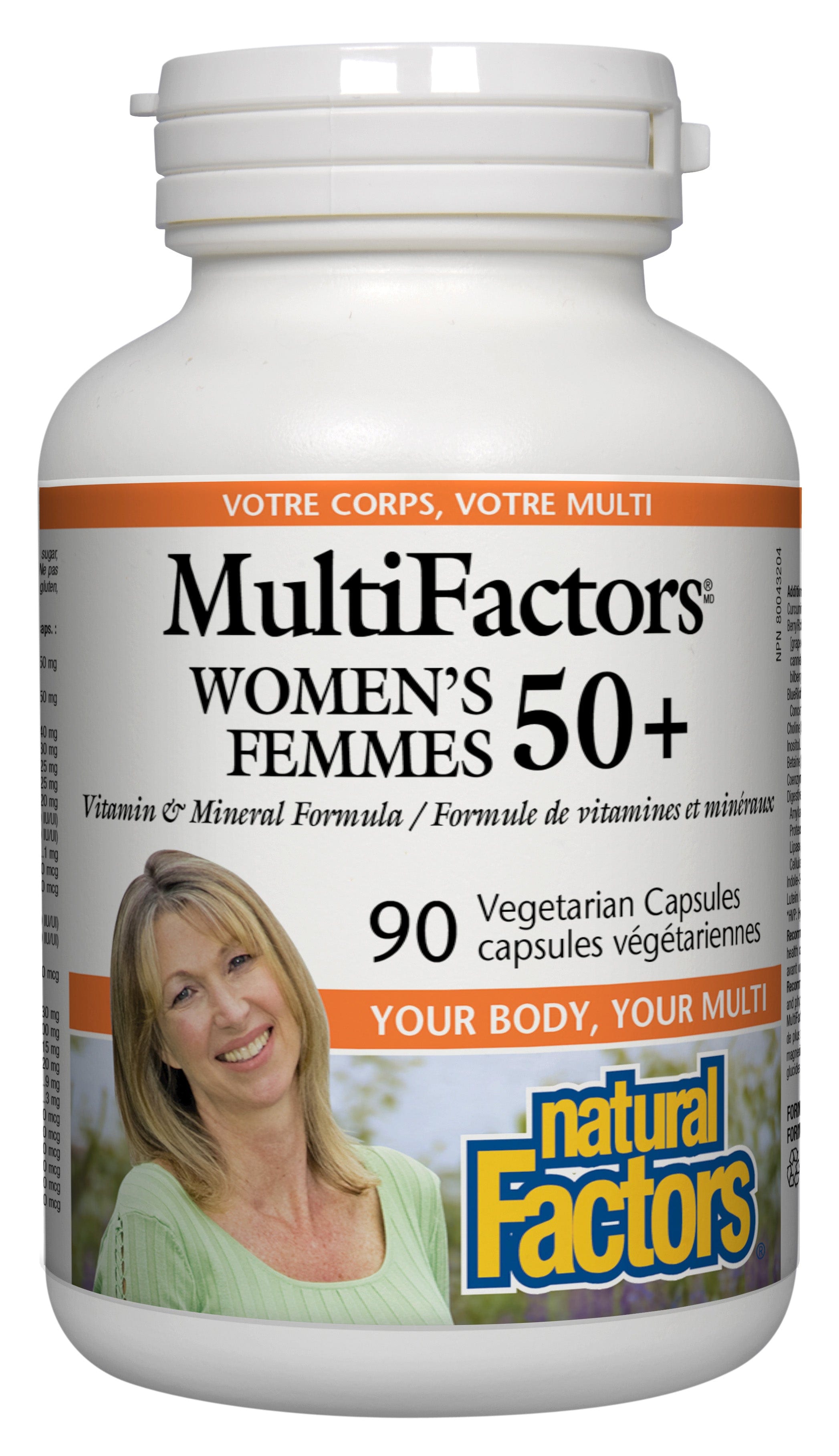 NATURAL FACTORS Suppléments Multifactors femmes 50+ 90caps