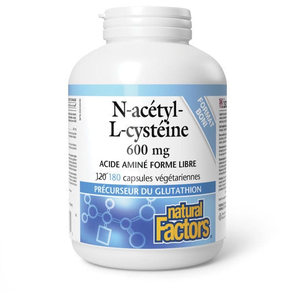 NATURAL FACTORS Suppléments N-acetyl-l-cysteine (600mg) 180vcaps