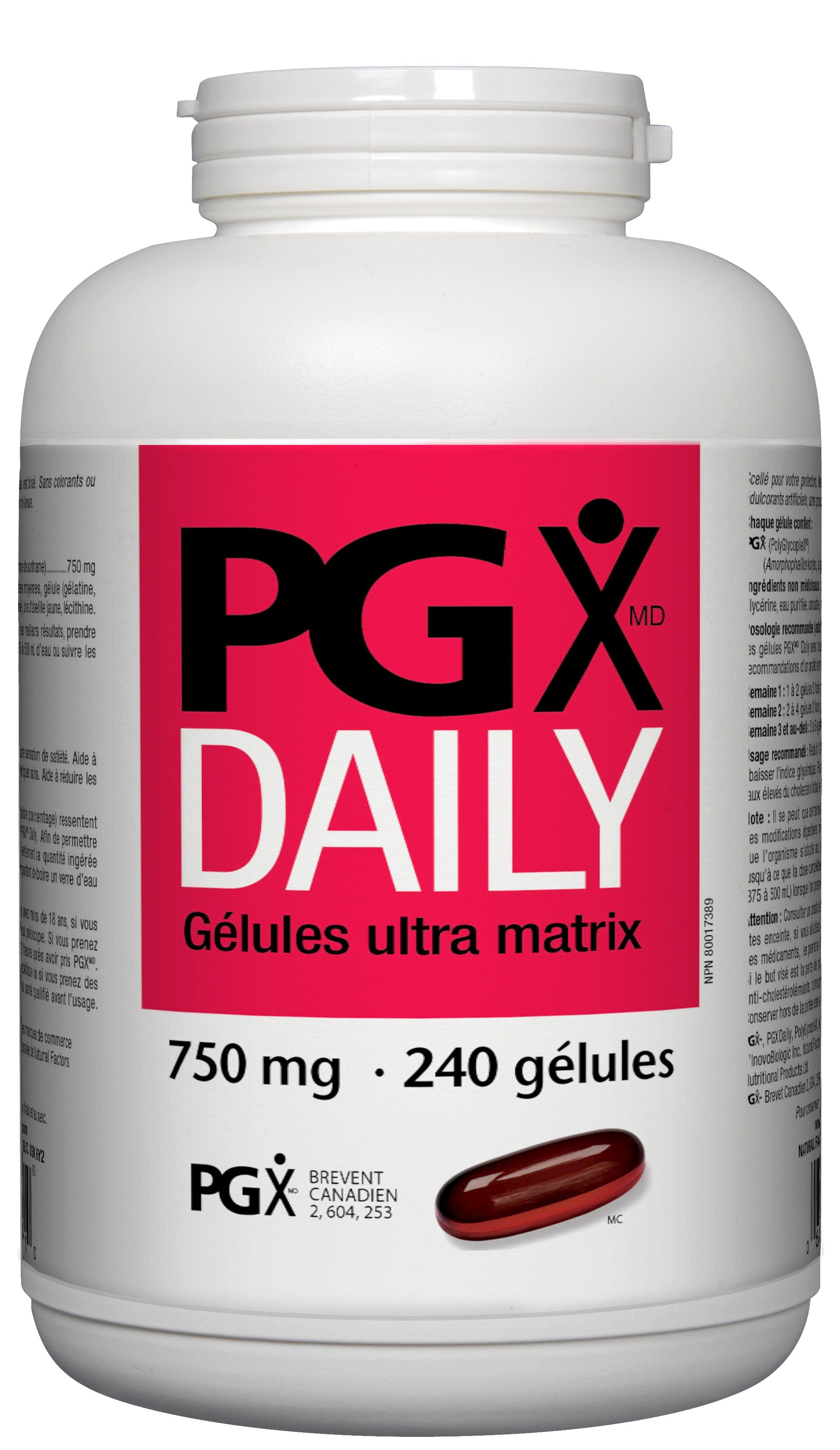 NATURAL FACTORS Suppléments PGX daily 240gel