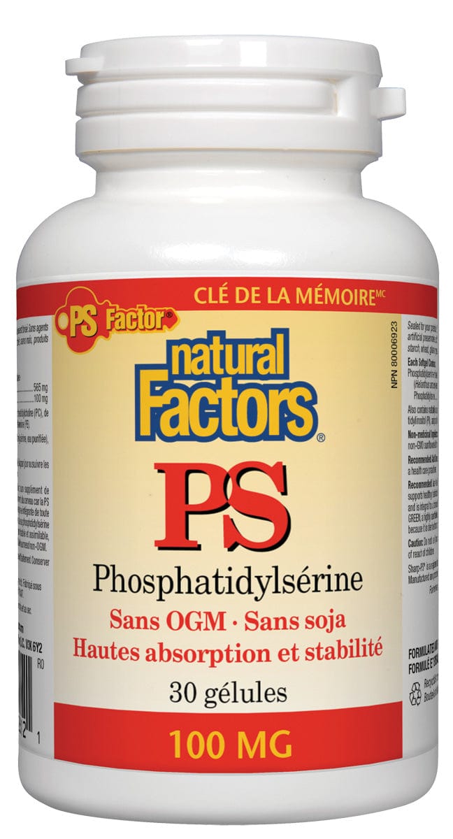 NATURAL FACTORS Suppléments PS (phosphatidylserine) (100mg) 30gel