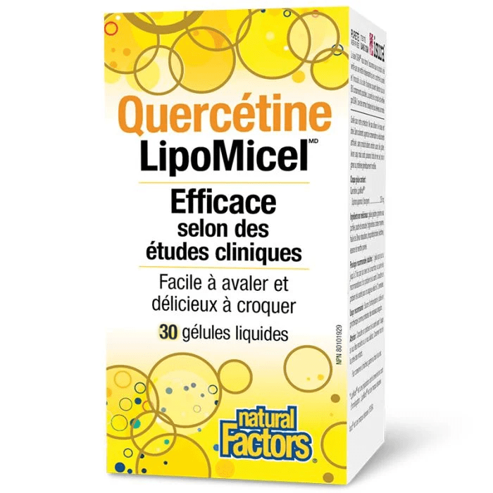 NATURAL FACTORS Suppléments Quercétine Matrice  LipoMicel 30gels