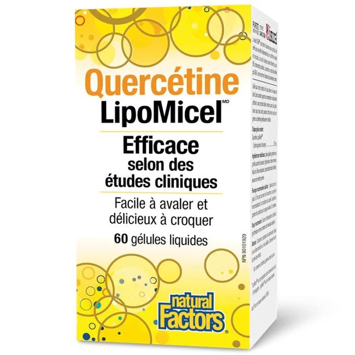 NATURAL FACTORS Suppléments Quercétine Matrice LipoMicel  60gel