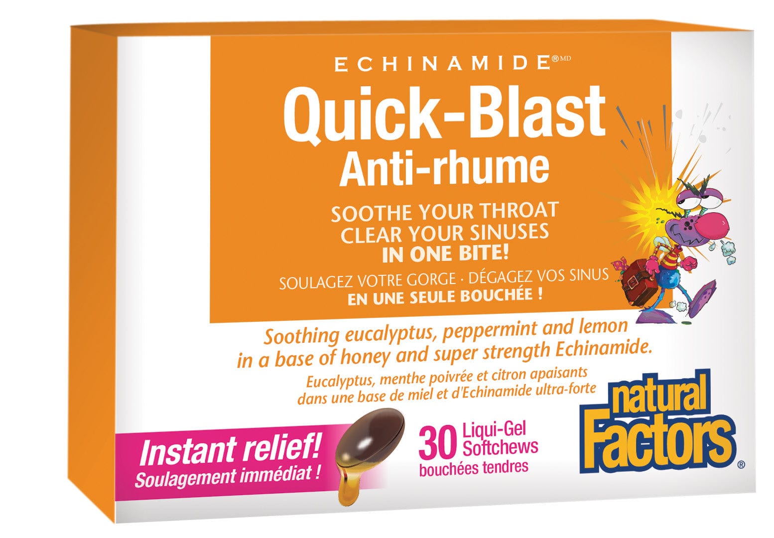 NATURAL FACTORS Suppléments Quick-blast (anti-rhume) 30gel