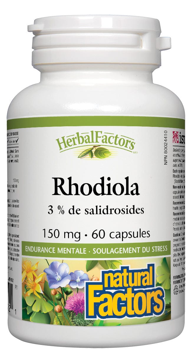 NATURAL FACTORS Suppléments Rhodiola 60caps