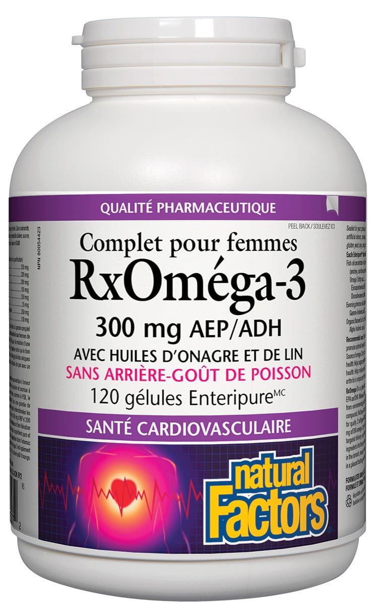 NATURAL FACTORS Suppléments RxOmega-3 (pour femmes) 120gel