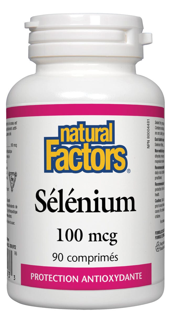 NATURAL FACTORS Suppléments Sélénium 100mcg 90comp