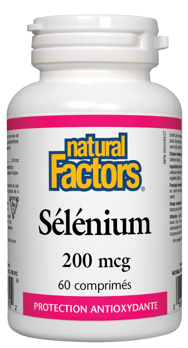 NATURAL FACTORS Suppléments Sélénium 200mcg 60comp