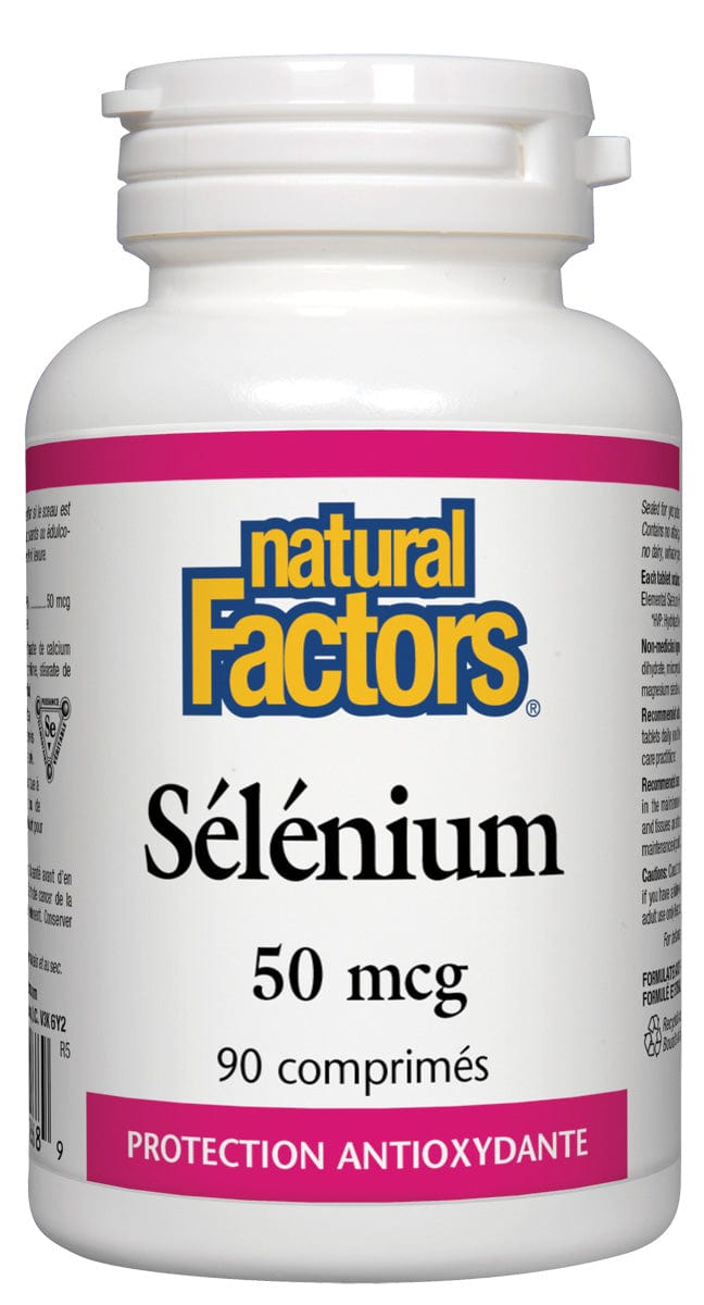 NATURAL FACTORS Suppléments Sélénium 50mcg 90comp