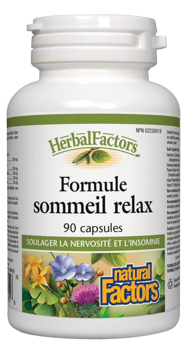 NATURAL FACTORS Suppléments Sleep relax 90caps