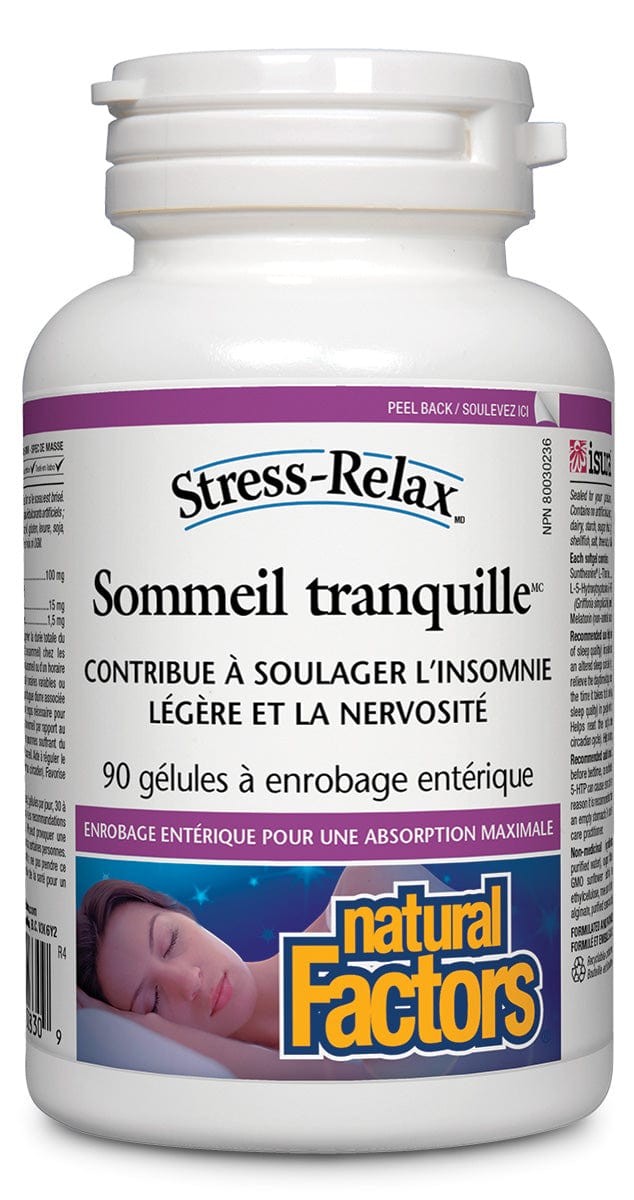 NATURAL FACTORS Suppléments Sommeil tranquille 90gel