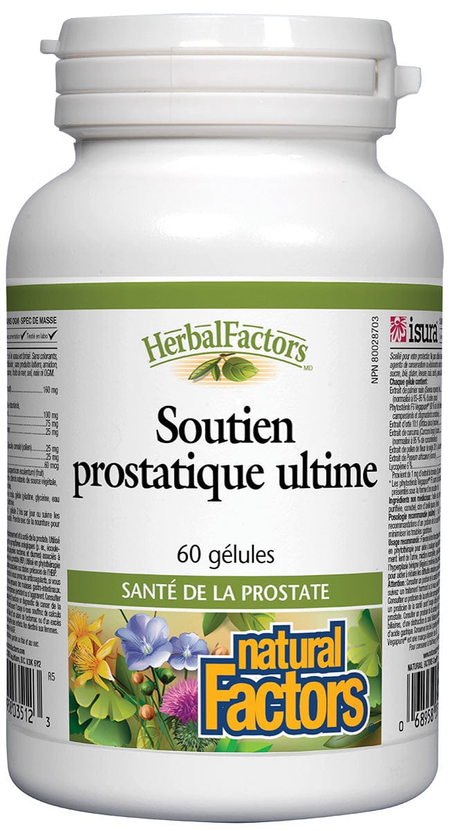 NATURAL FACTORS Suppléments Soutien prostatique ultime 60gel