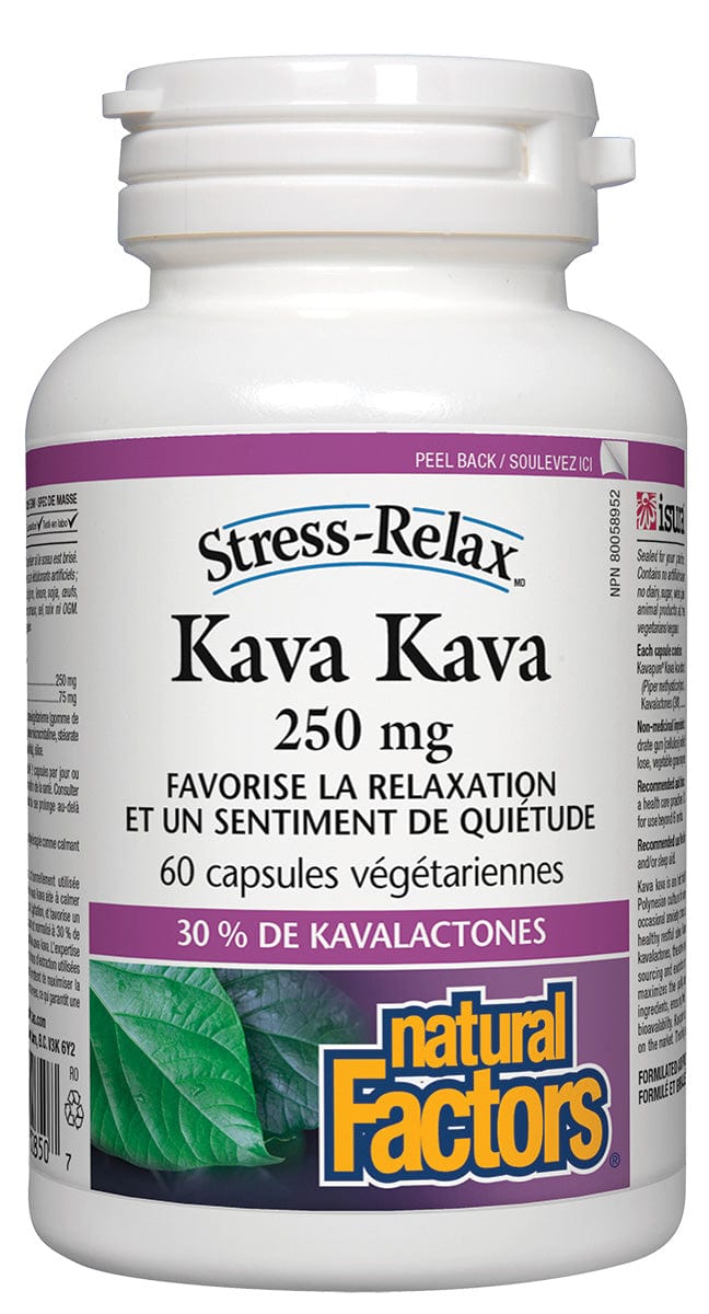 NATURAL FACTORS Suppléments Stress-relax kava kava (250mg) 60vcaps