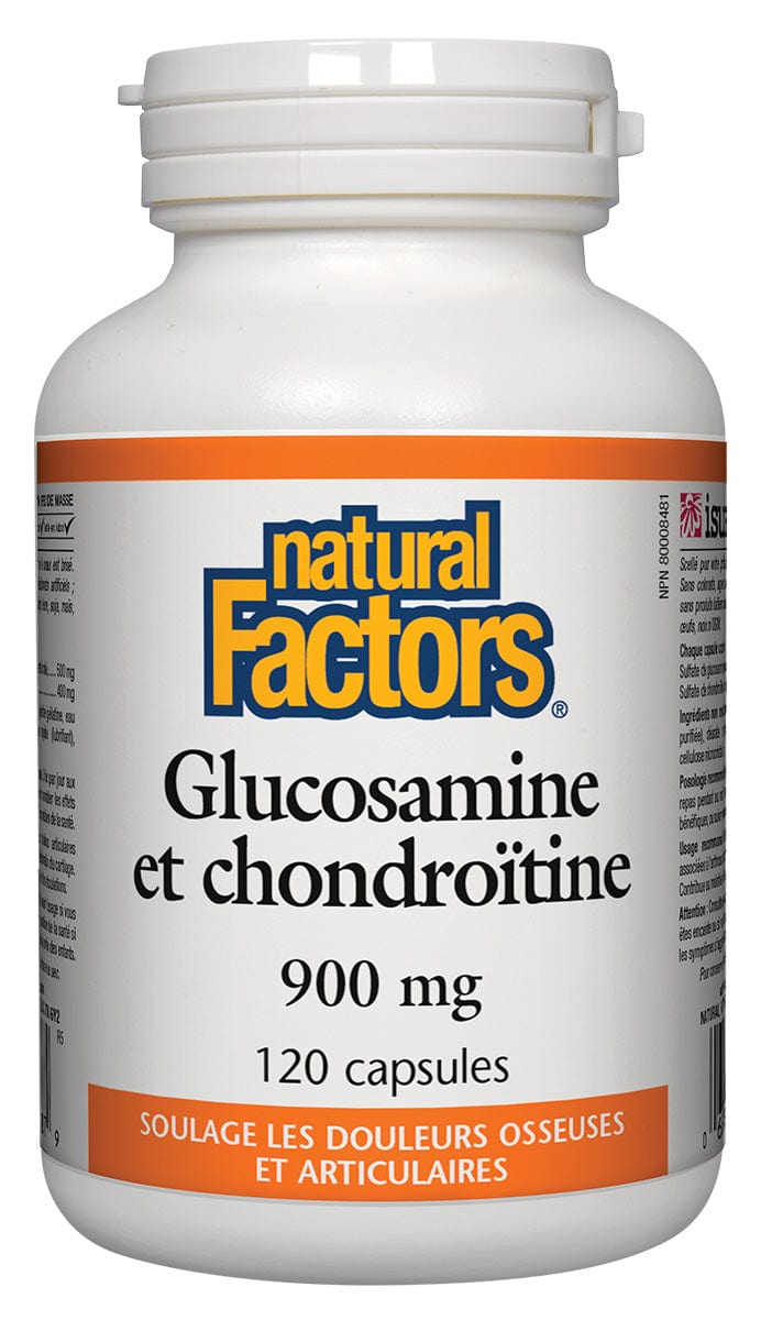 NATURAL FACTORS Suppléments Sulfate glucosamine et chondroitine 120caps