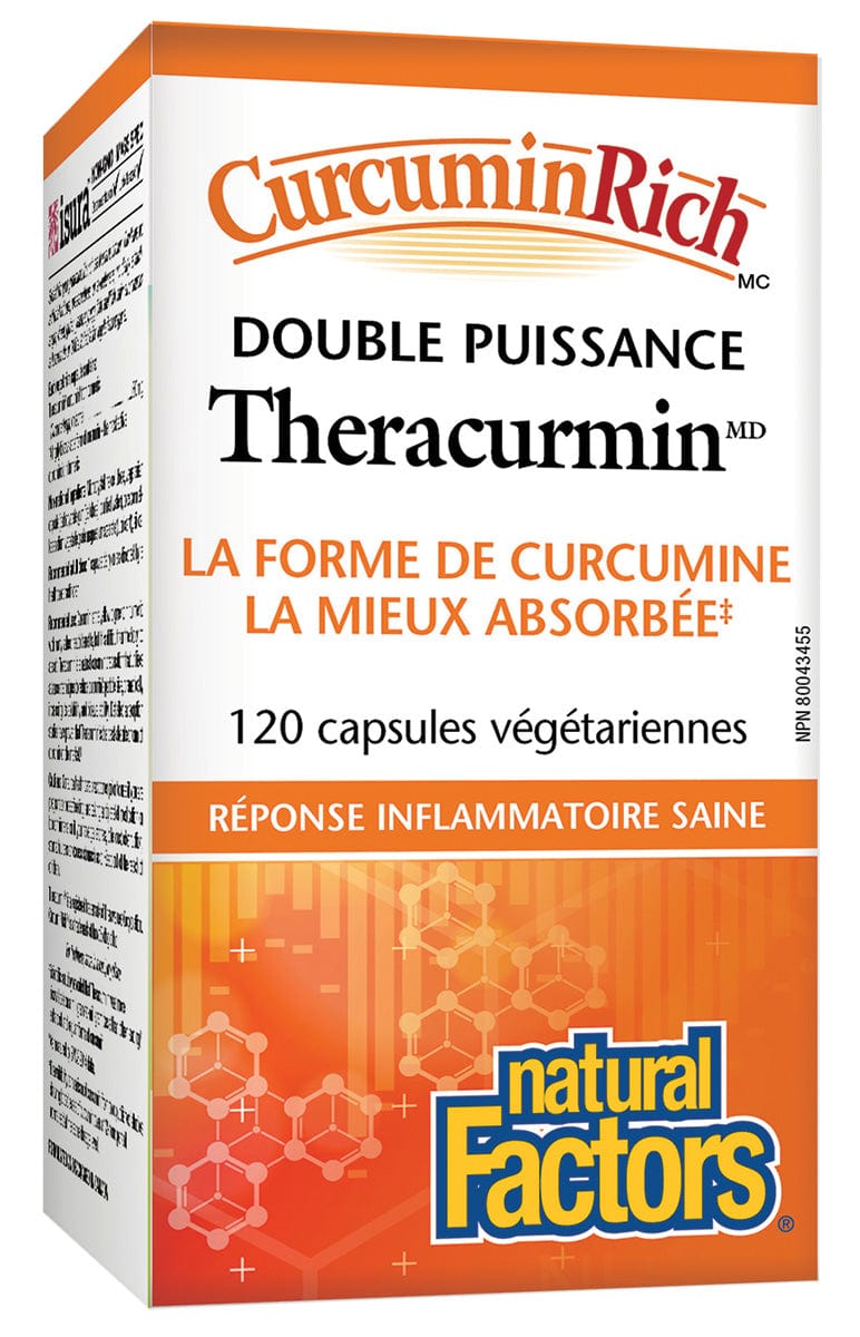 NATURAL FACTORS Suppléments Theracurcumin double puissance (60mg) 120vcaps