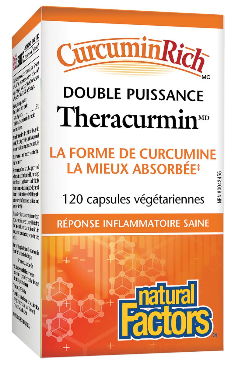 NATURAL FACTORS Suppléments Theracurcumin double puissance (60mg) 120vcaps