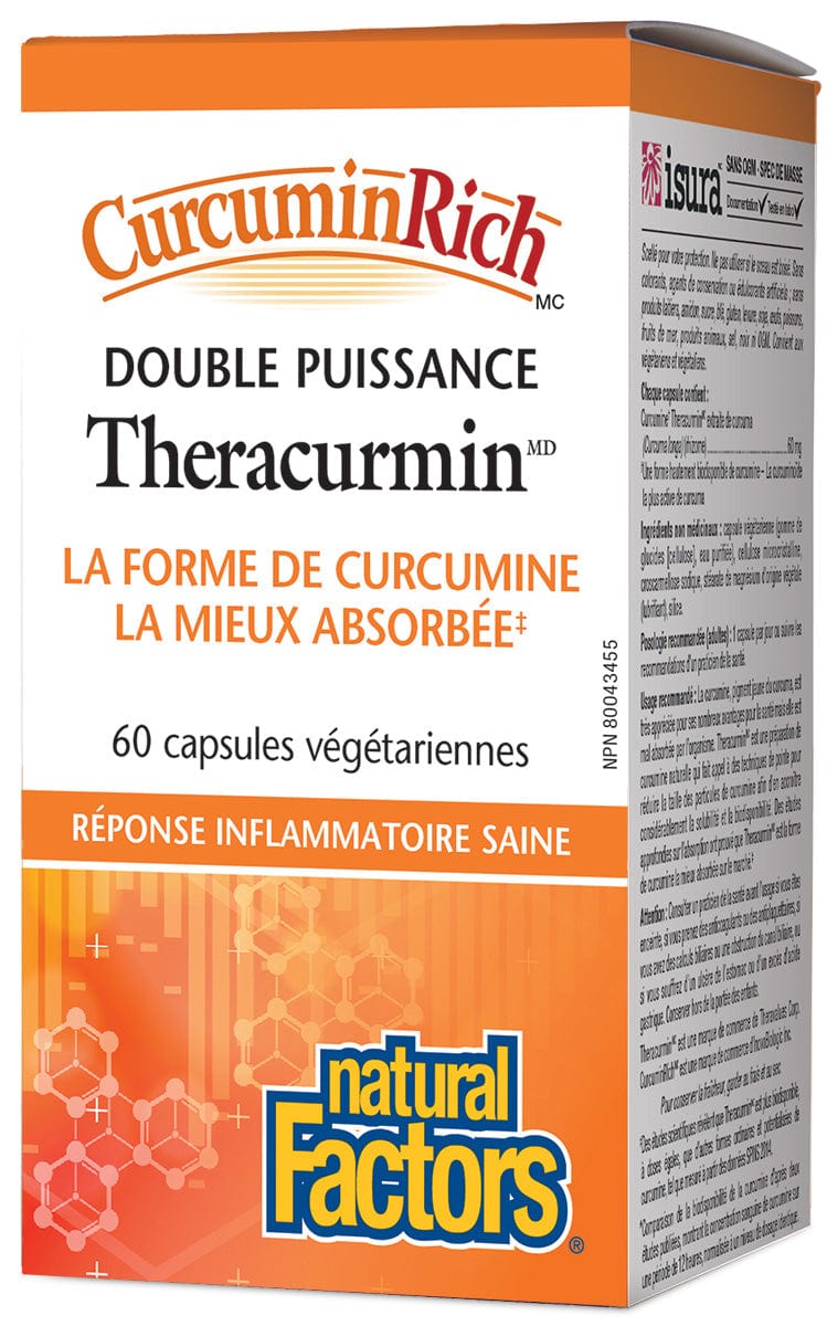 NATURAL FACTORS Suppléments Theracurcumin double puissance (60mg) 60vcaps
