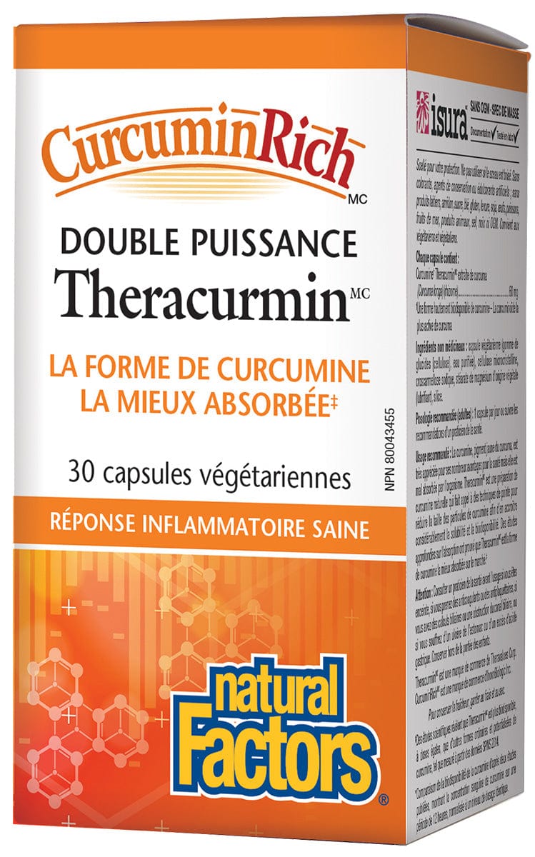 NATURAL FACTORS Suppléments Theracurmin double puissance (60mg) 30vcaps