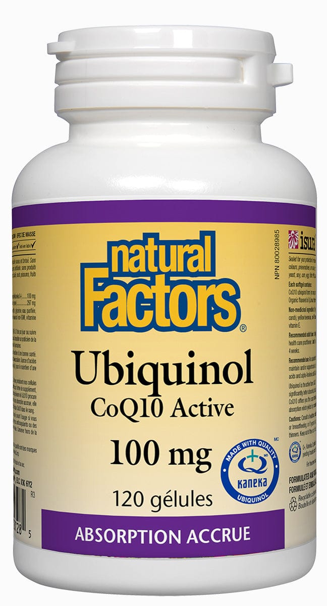 NATURAL FACTORS Suppléments Ubiquinol QH active COQ10 (100mg) 120gel