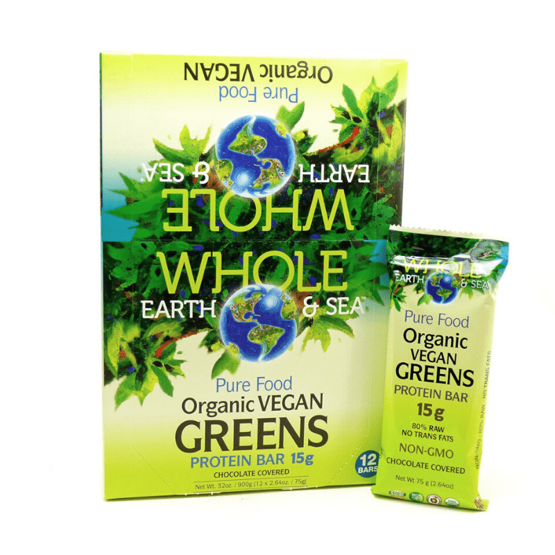 NATURAL FACTORS Suppléments Verts barres protéinées enrobées de chocolat 12x75g