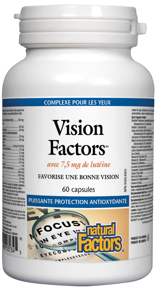 NATURAL FACTORS Suppléments Vision factors 60caps