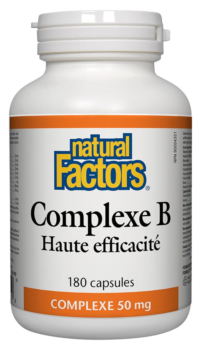 NATURAL FACTORS Suppléments Vitamine B composé haute efficacité 180caps