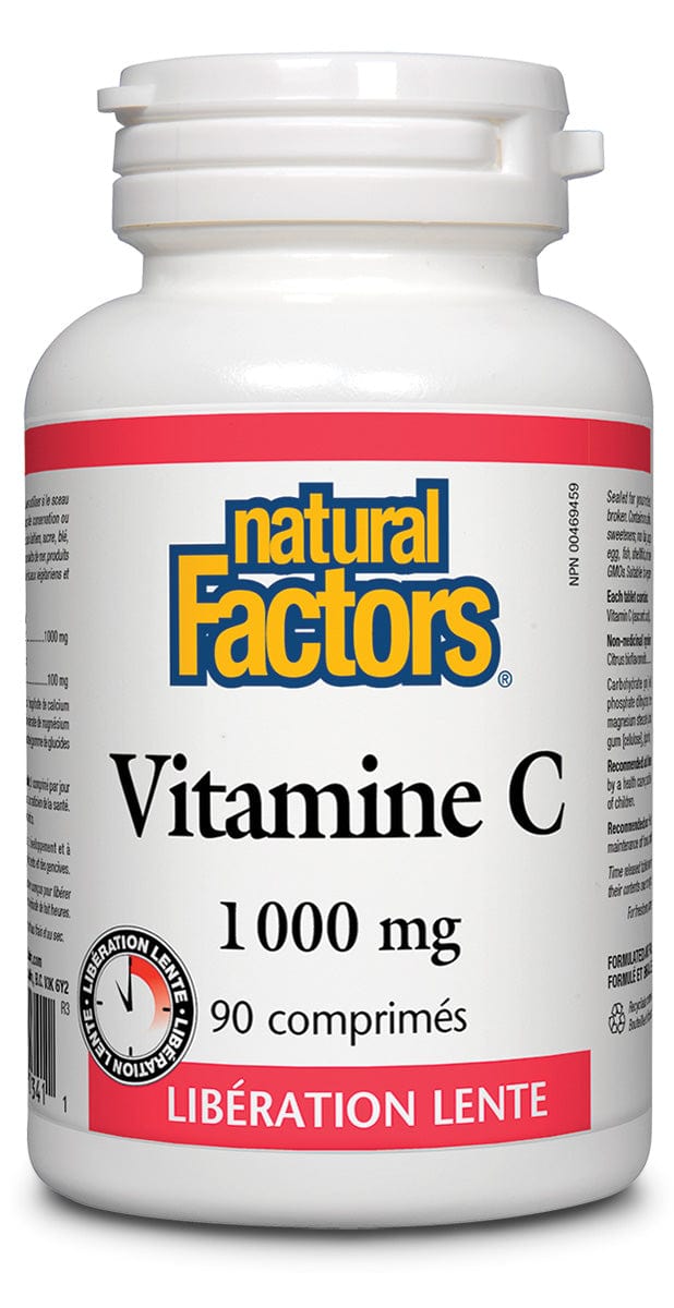 NATURAL FACTORS Suppléments Vitamine C (1000mg) libération lente 90comp