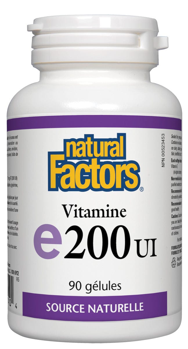 NATURAL FACTORS Suppléments Vitamine E (200 U.I.) 90gel