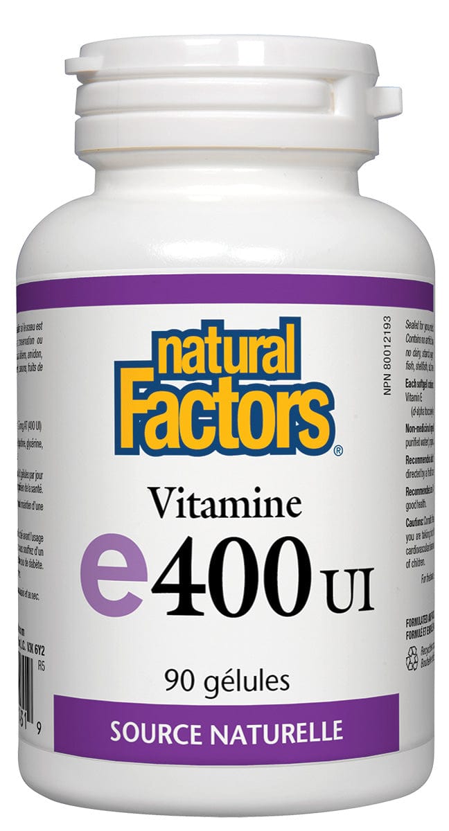 NATURAL FACTORS Suppléments Vitamine E (400 naturelle) 90caps