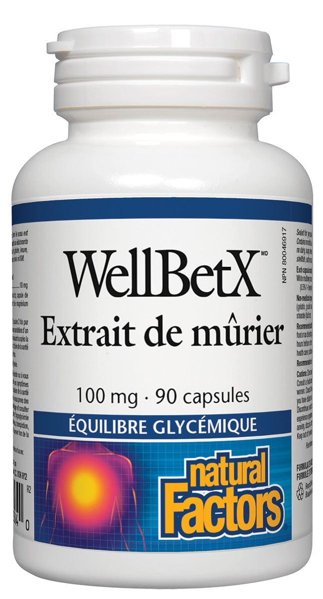 NATURAL FACTORS Suppléments WellBetX (mulberry blanc) 90caps