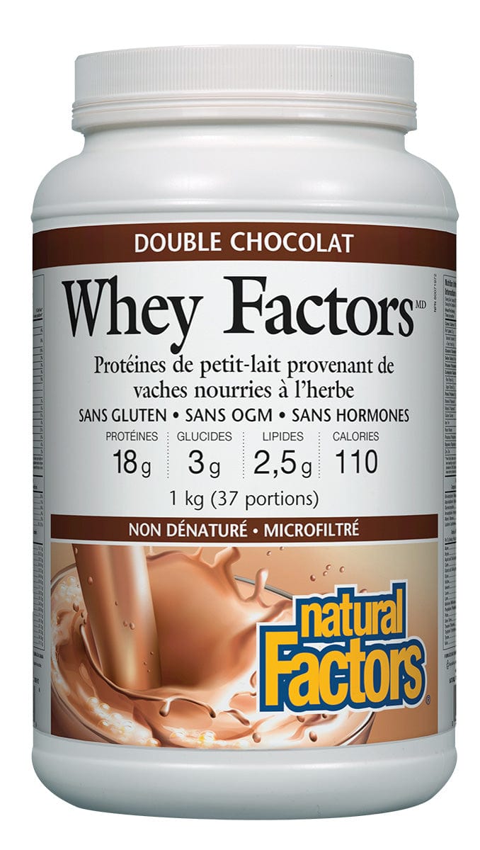 NATURAL FACTORS Suppléments Whey factors (double chocolat) 1kg