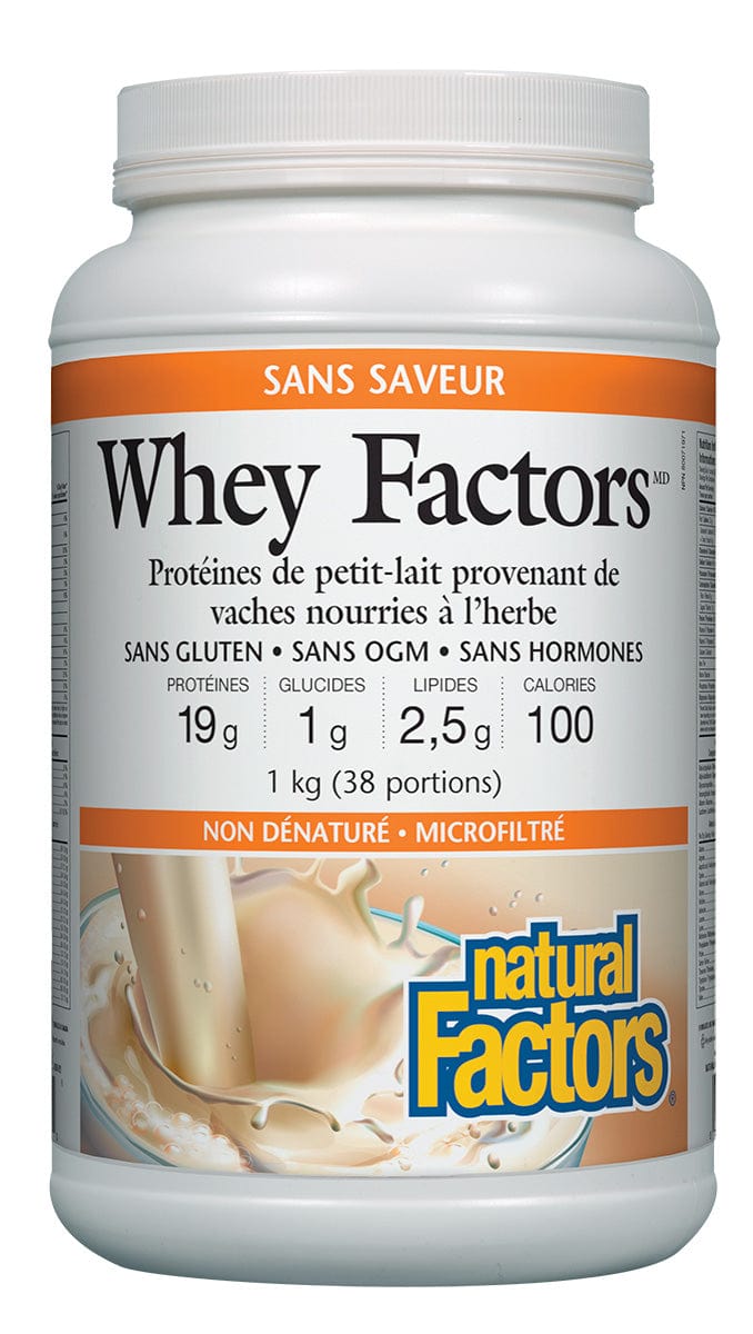 NATURAL FACTORS Suppléments Whey factors (sans saveur) 1kg