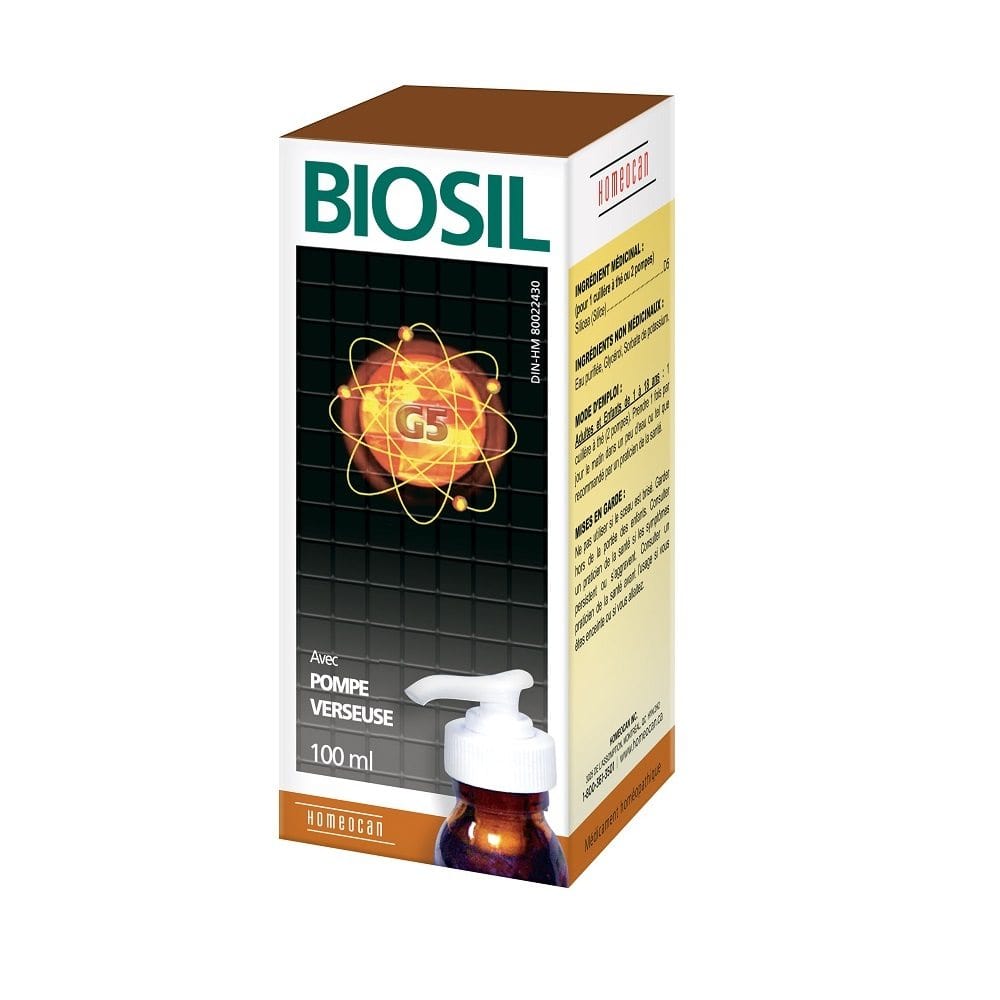NATURE BEAUTÉ SANTÉ Suppléments Biosil (avec pompe) 100ml
DATE DE PÉREMPTION : 31 DÉCEMBRE 2025