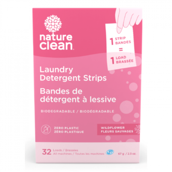 NATURE CLEAN Épicerie Bandes de détergent à lessive fleurs 67g
