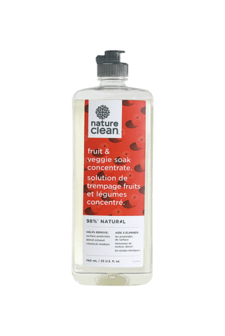 NATURE CLEAN Épicerie Nettoyant fruits et légumes (recharge) 740ml