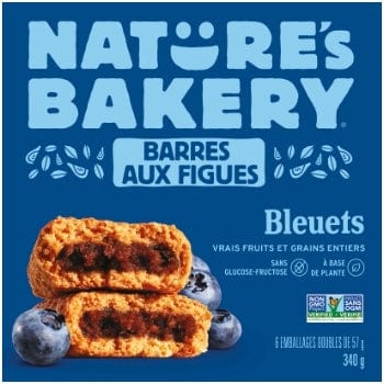 NATURE'S BAKERY Épicerie Barres figues et bleuets 340g