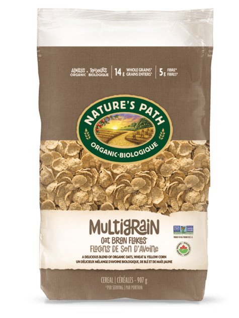 NATURE'S PATH Épicerie Céréales multigrains flocons de son d'avoine biologiques 907g