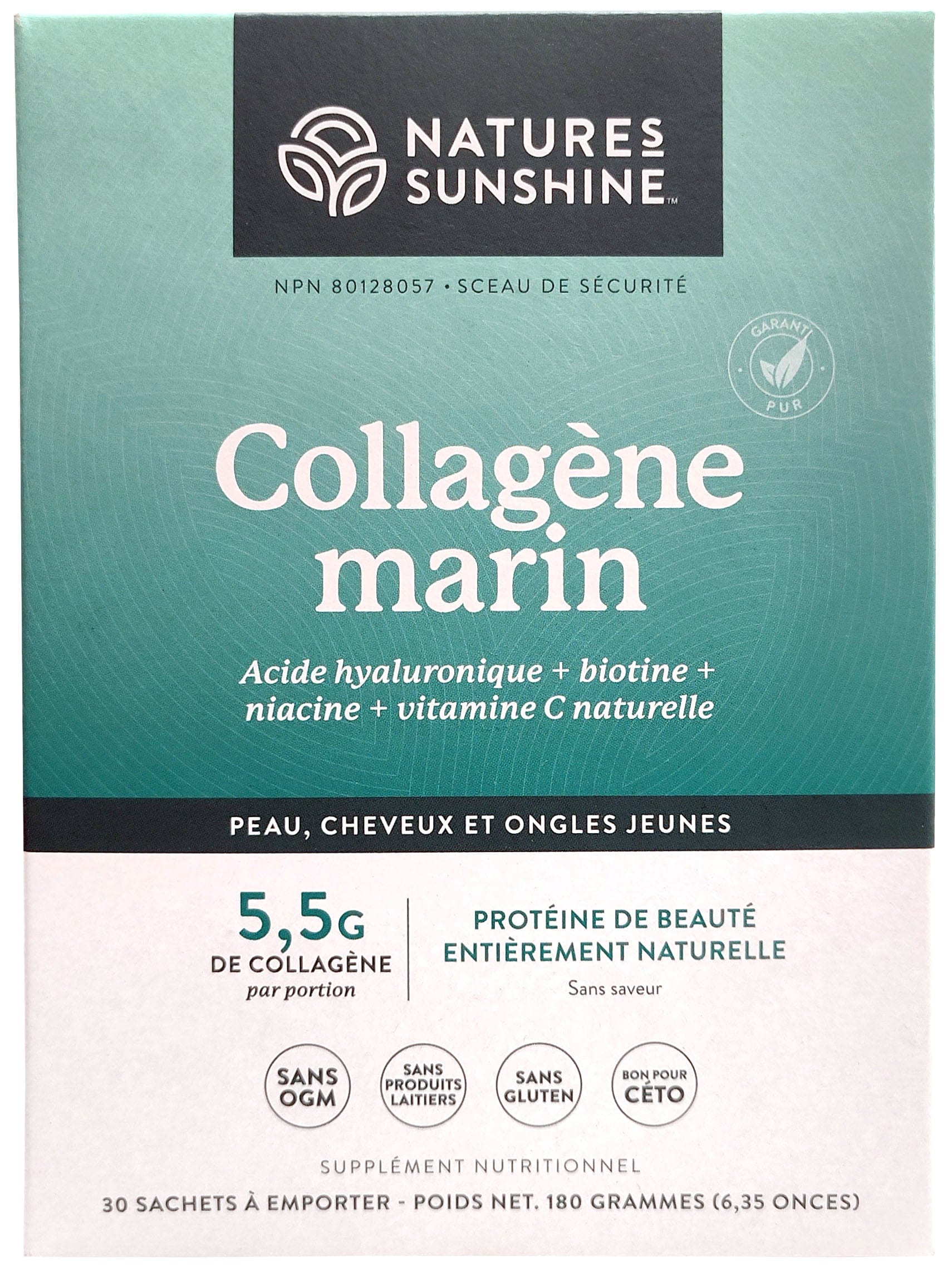 NATURE'S SUNSHINE Suppléments Collagène marin 30tubes