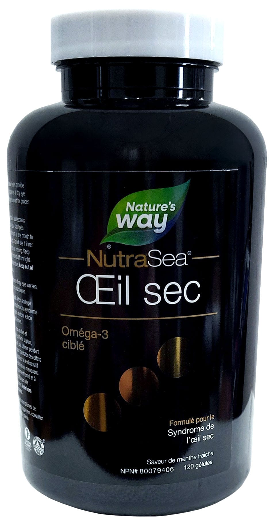 NATURE'S WAY Suppléments NutraSea Œil sec omega 3 ciblé (saveur menthe fraîche) 120gel