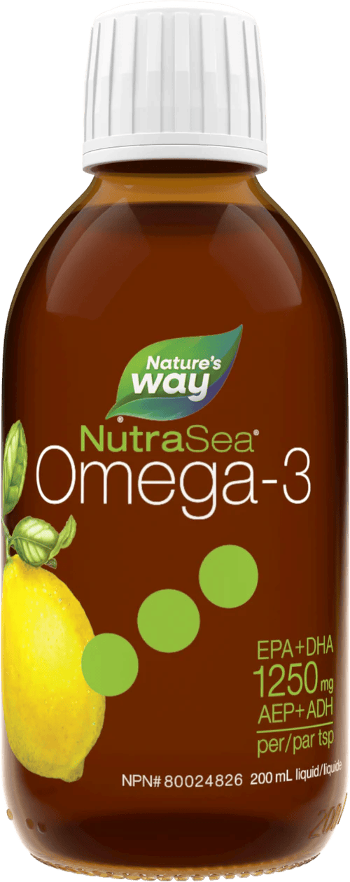 NATURE'S WAY Suppléments NutraSea Omega 3 EPA+DHA 1 250mg (saveur citron) 200ml