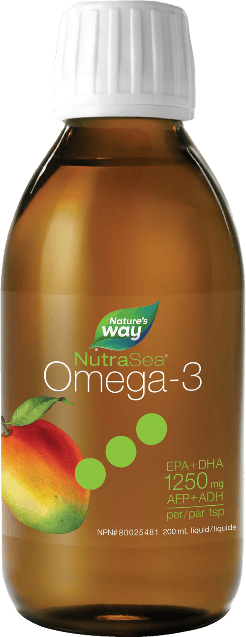 NATURE'S WAY Suppléments NutraSea Omega 3 EPA+DHA 1 250mg (saveur de mangue) 200ml