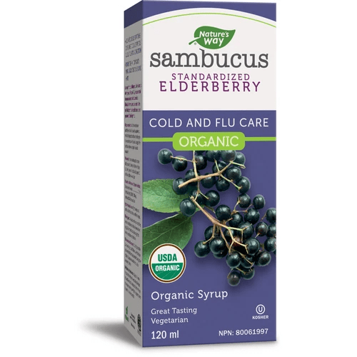 NATURE'S WAY Suppléments Sirop bio (saveur framboise) 120ml
