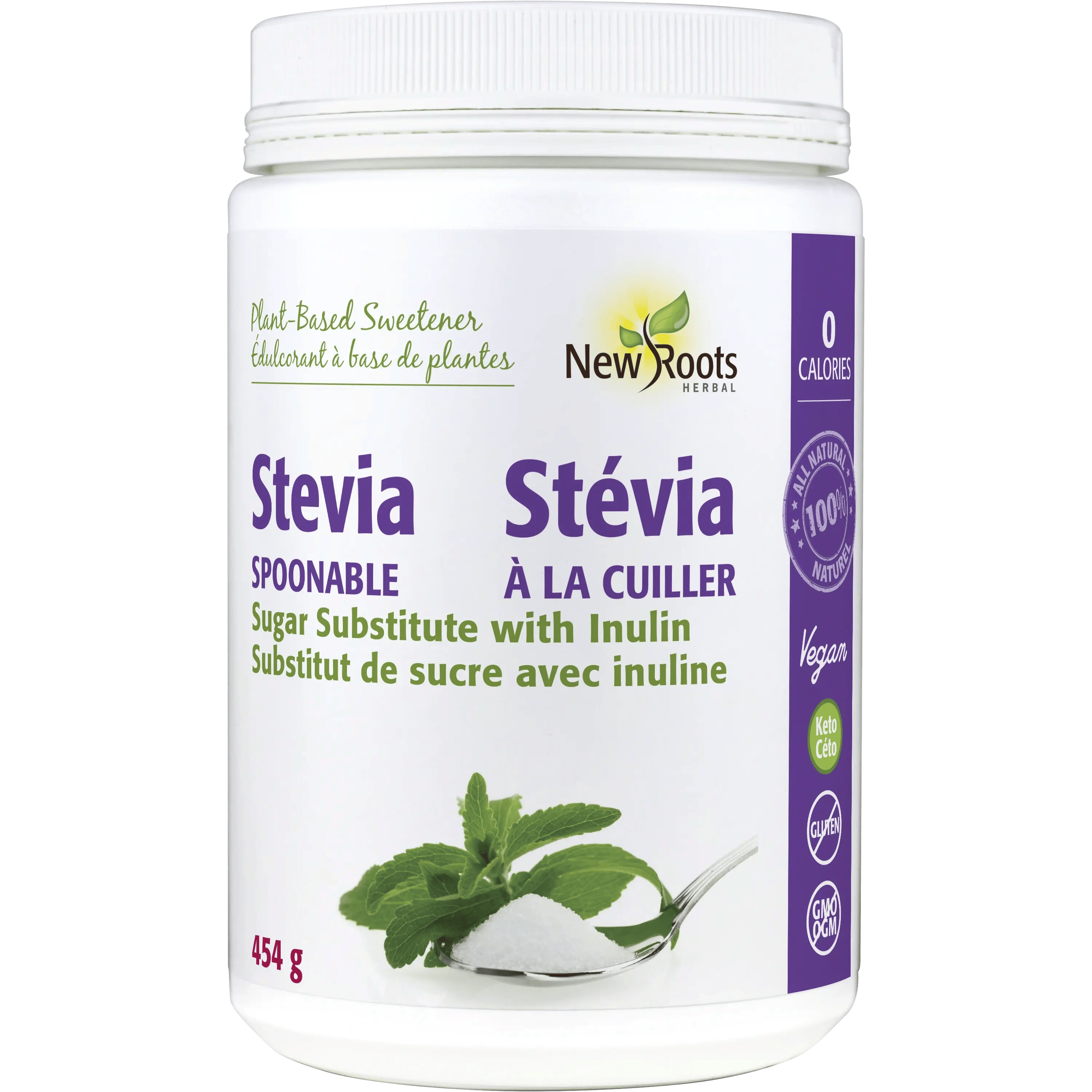 NEW ROOTS HERBAL Épicerie Stevia poudre 454g