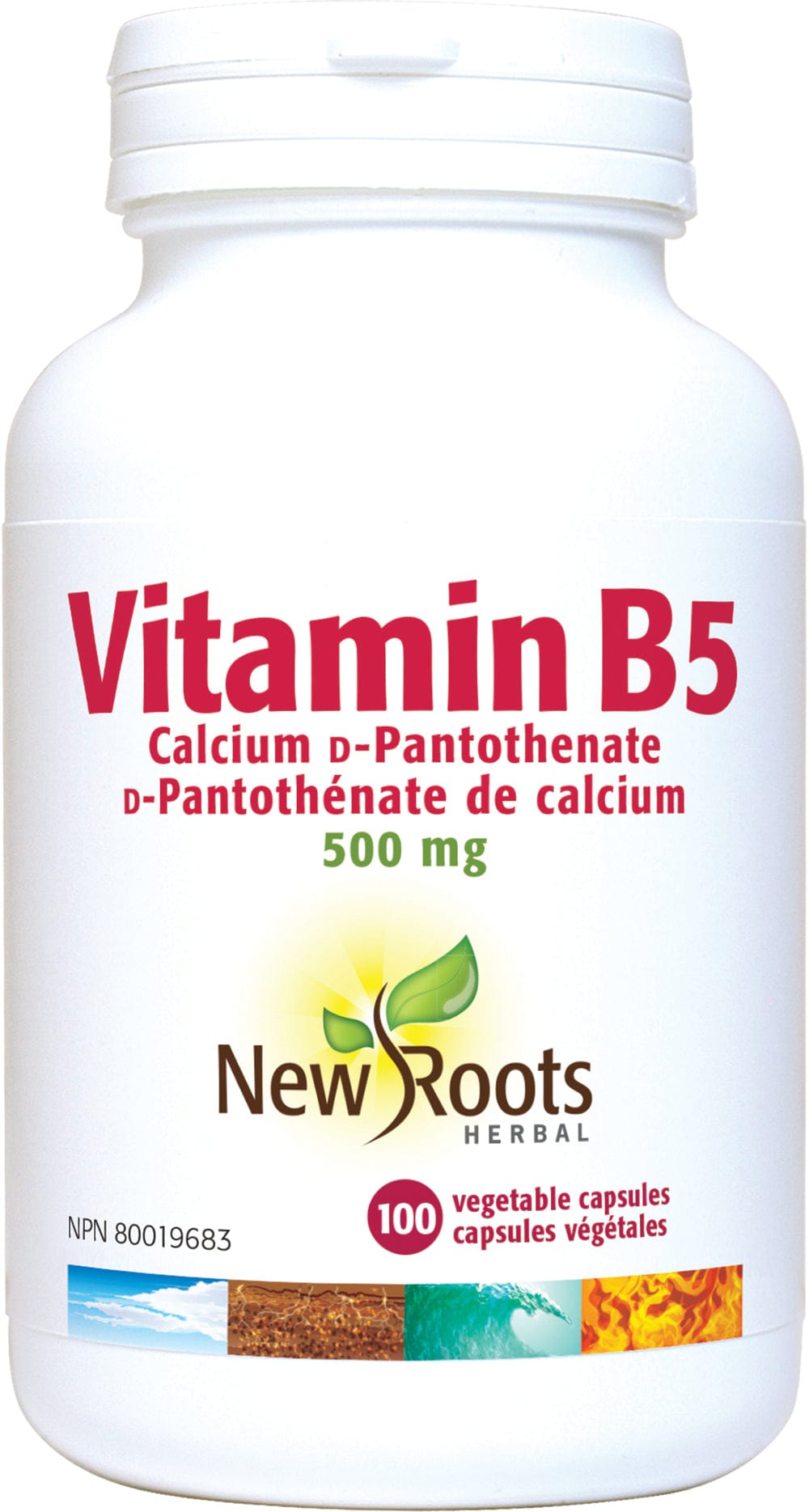 NEW ROOTS HERBAL Suppléments Acide Pantothénique 500mg (vitamine B5)  100vcaps