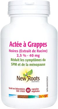 NEW ROOTS HERBAL Suppléments Actée à grappes noires 200mg 60caps