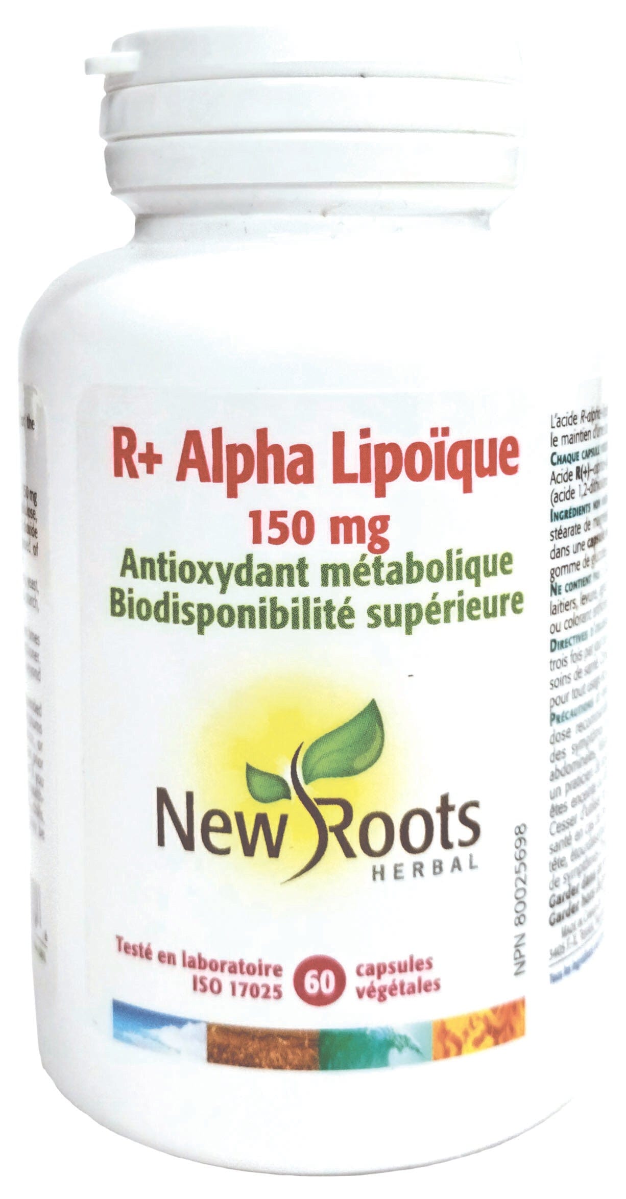 NEW ROOTS HERBAL Suppléments Alpha Lipoique R+ 150mg 60caps