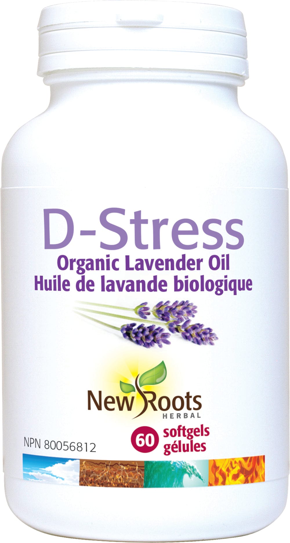 NEW ROOTS HERBAL Suppléments D-Stress (huile de lavande) 60gel