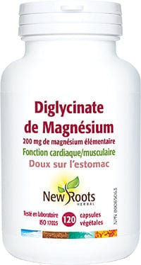 NEW ROOTS HERBAL Suppléments Diglycinate de magnésium 200mg 120caps