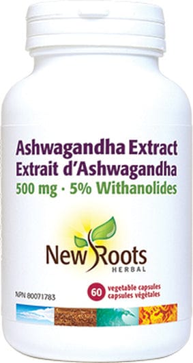 NEW ROOTS HERBAL Suppléments Extrait aswagandha (500mg) 60caps