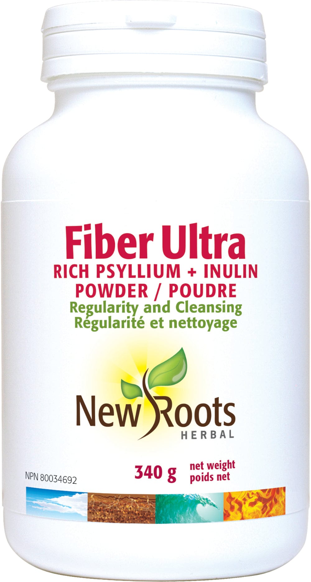 NEW ROOTS HERBAL Suppléments Fibre Ultra riche psyllium + Inuline 340g